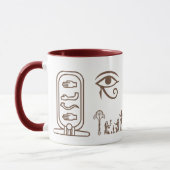 A ceramic mug with an ancient Egyptian design  (Gauche)