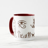 A ceramic mug with an ancient Egyptian design  (Devant gauche)