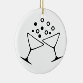 A Champagne Toast Keramisch Ornament (Rechts)