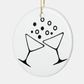 A Champagne Toast Keramisch Ornament (Links)