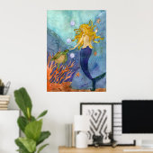 A Chance Encounter mermaid zee turtle poster (Thuiskantoor)