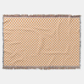 A checkered pattern throw blanket with orange  deken (Voorkant)