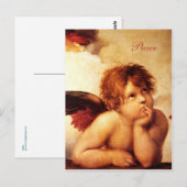 A Cherub, Detail van de Sistine Madonna - Raphael Briefkaart (Voorkant / Achterkant)