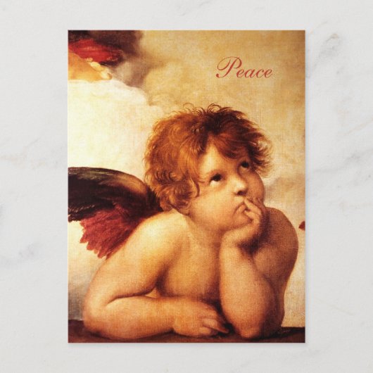 A Cherub, Detail van de Sistine Madonna - Raphael Briefkaart (Voorkant)