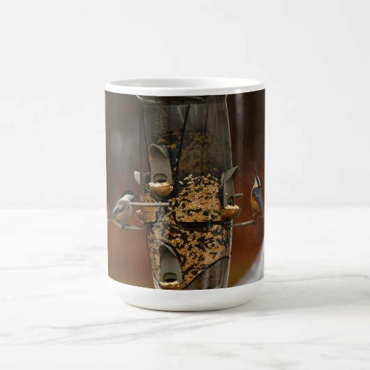 A Chickadee & A Nuthatch Koffiemok (Center)