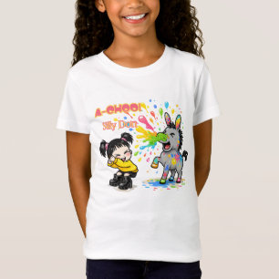 A-CHOO! Domme Don – Grappige Niezende Ezel Cartoon T-shirt
