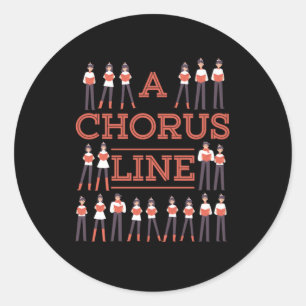A Chorus Line Choir Music Singer Musician Gift Ronde Sticker