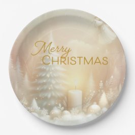 A Christmas Angel Fantasy Snowy Landscape Papieren Bordje