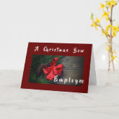 A **CHRISTMAS BOW** JUSTE POUR **EMPLOYÉ** CARTE (Fleur jaune)