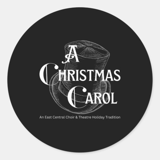 A Christmas Carol Choir And Theatre Ronde Sticker (Voorkant)