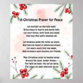 A Christmas Prayer for Peace Poster