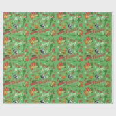 A Christmas Story Green Icon Pattern Cadeaupapier (Vlak)
