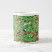 A Christmas Story Green Icon Pattern Extra Grote Beker (Voorkant)