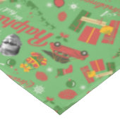 A Christmas Story Green Icon Pattern Tafelkleed (Gekanteld)