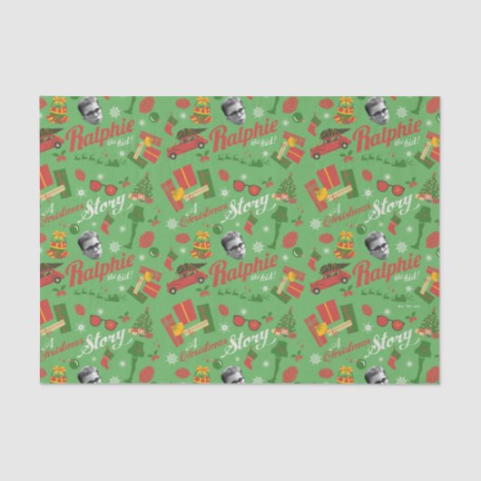 A Christmas Story Green Icon Pattern Tissuepapier (Voorkant)