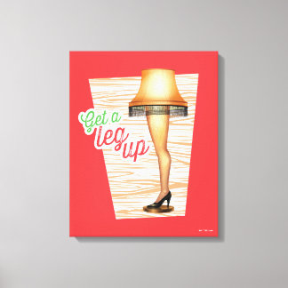 A Christmas Story Lamp Get a Legup Canvas Afdruk