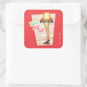 A Christmas Story Lamp Get a Legup Vierkante Sticker (Tas)