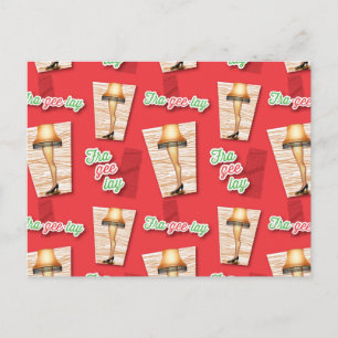 A Christmas Story Legp Pattern Briefkaart