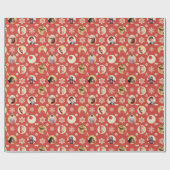 A Christmas Story Retro Snowflake Pattern Cadeaupapier (Vlak)