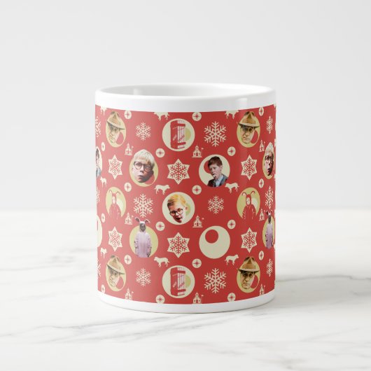 A Christmas Story Retro Snowflake Pattern Extra Grote Beker (Voorkant)