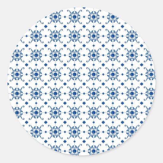 A circular sticker features a repeating blue (Devant)