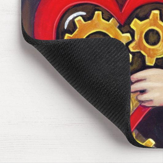 "A Clockwork Valentijn" Mousepad Muismat (Hoek)