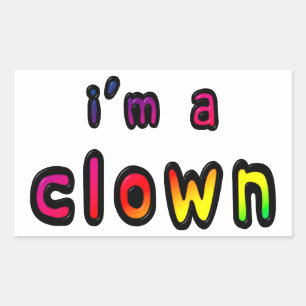 A Clown Rechthoekige Sticker