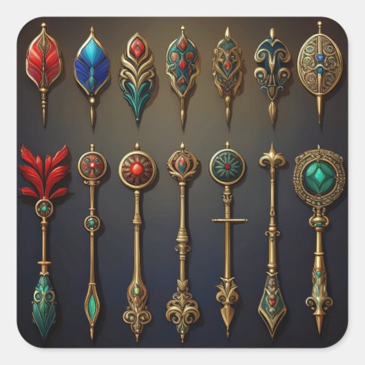 A Collection of Ancient Darts Vierkante Sticker (Voorkant)