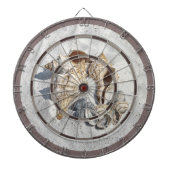 A Collection of Seashells on Sand Dart Board Dartbord (Voorkant)