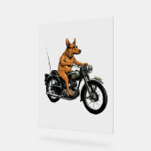A Cool Dog Riding a Motorcycle (Angle)