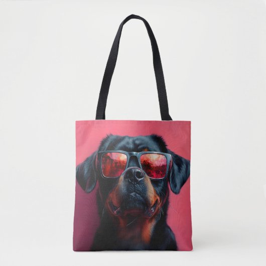A cool rottweiler with sunglasses draagtas (Voorkant)