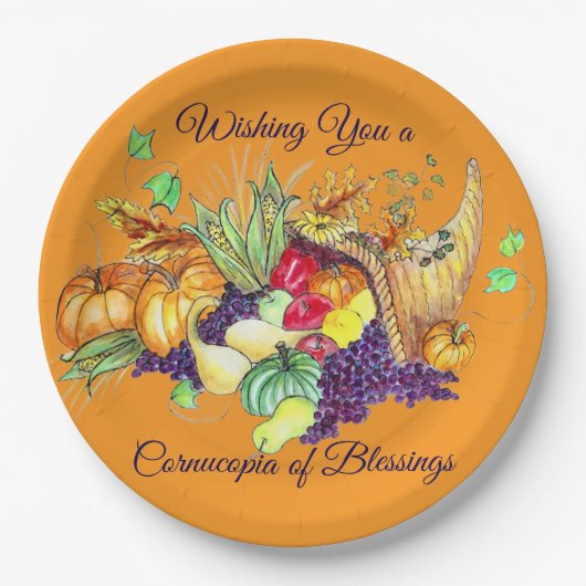 A Cornucopia of Blessings Papieren Bordje (Voorkant)
