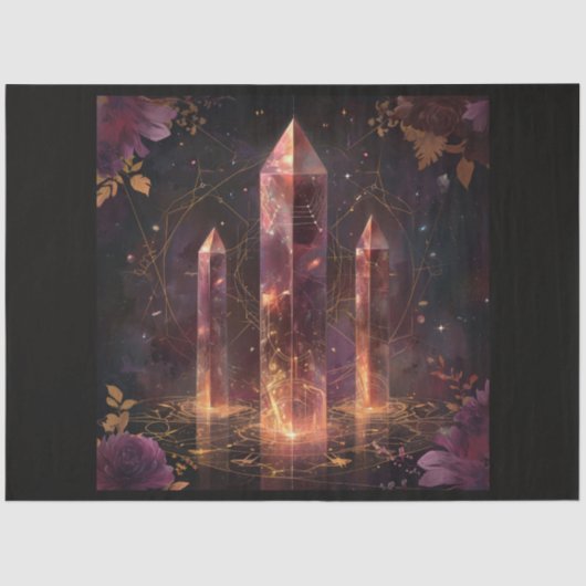 A Cosmic Planet and Crystals Series Design 3 Tissuepapier (Voorkant)