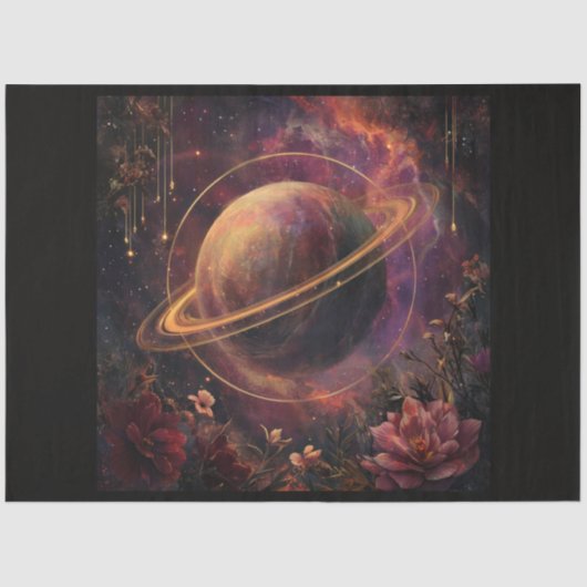 A Cosmic Planet and Crystals Series Design 6 Tissuepapier (Voorkant)