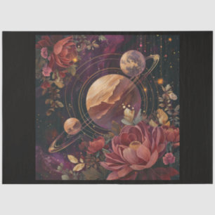 A Cosmic Planet and Crystals Series Ontwerp 1 Tissuepapier