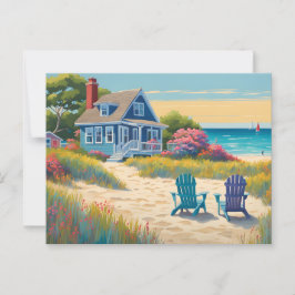 A Cottage at the Beach Briefkaart