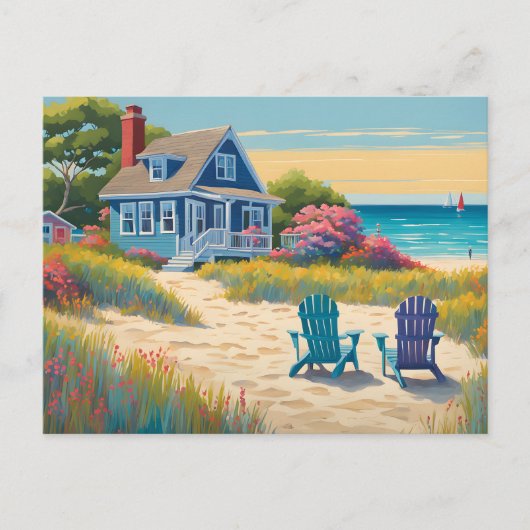 A Cottage at the Beach Briefkaart (Voorkant)