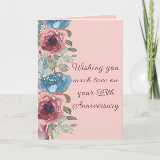 A couple's Love 25th Anniversary Card Feestdagen Kaart