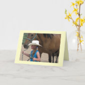 A Cowgirl Leads - Western Afstuderen Kaart (Gele Bloem)