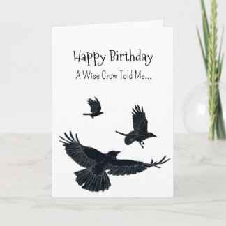 A Crow Personality Birthday Fun Animal Kaart