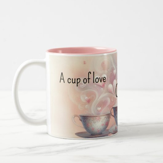 A Cup of Love Personalized Mug (Gauche)