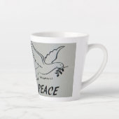 A cup with peace dove and scripture latte mok (Rechts)