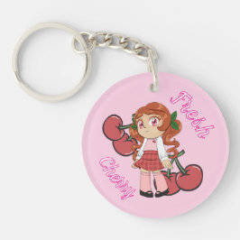 A Customized Key Chain with Cute Cherry Chibi Sleutelhanger