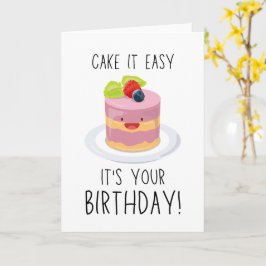 A cute and funny birthday greeting card featuring  kaart