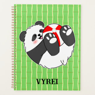 A Cute Baby Panda Playing with a Ball