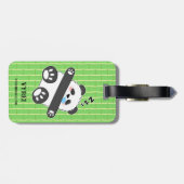 A Cute Baby Panda Sleeping Peacefully Bagagelabel (Achterkant horizontaal)