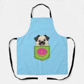 A Cute Dog Peeking and a Strawberry Donut Schort (Voorkant)