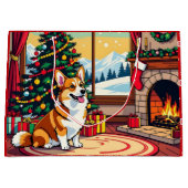 A Cute Festive Corgi Christmas Groot Cadeauzakje (Voorkant)