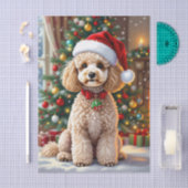 A Cute Festive Poodle Christmas   Tissuepapier (Craft)