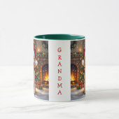 A Cute Festive Poodle Personalized Christmas Mok (Midden)